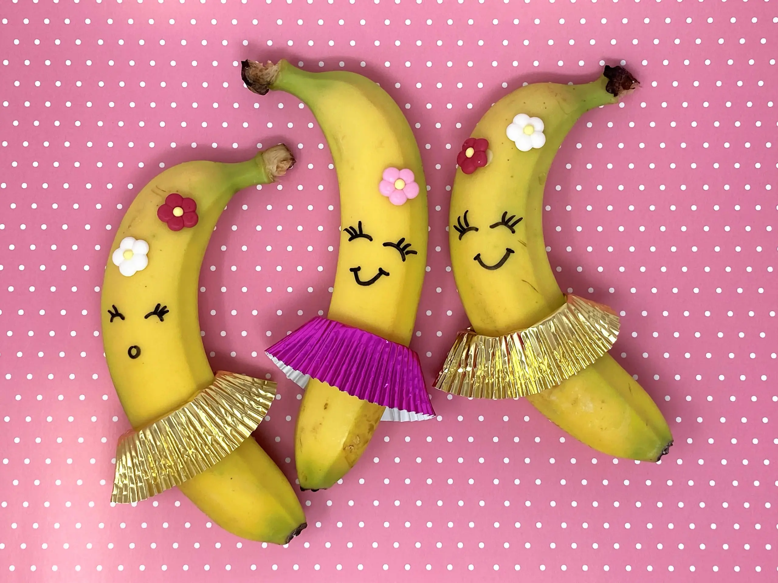Broodtrommelidee voor kleuters: banaan met gezichtje