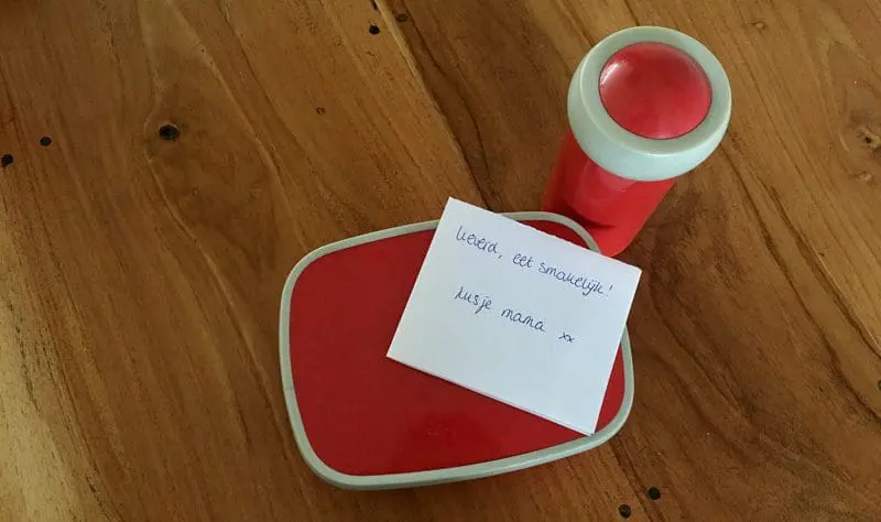 Broodtrommelidee voor kleuters: broodtrommelbriefje