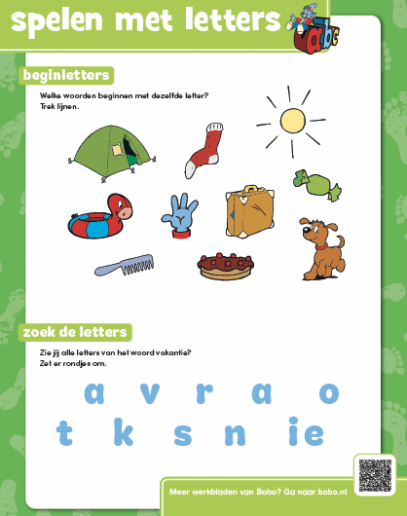 Spelen met letters zomer