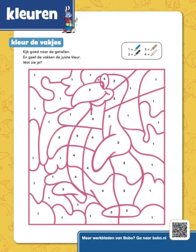Kleur de vakjes - Winter