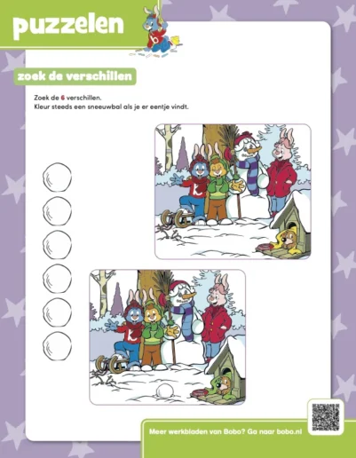 Zoek de verschillen - Winter