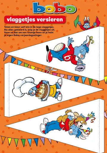 Verjaardagsvlaggetjes knippen