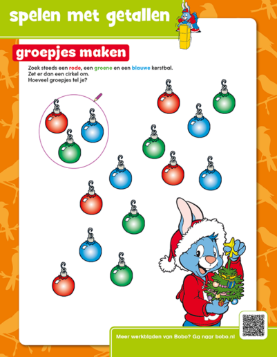 Spelen met getallen - Kerstballen
