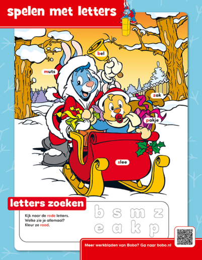 Spelen met letters - Kerstslee
